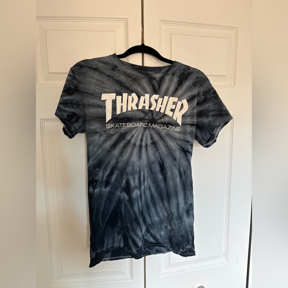 Thrasher Black and Blue Tie Die Tee